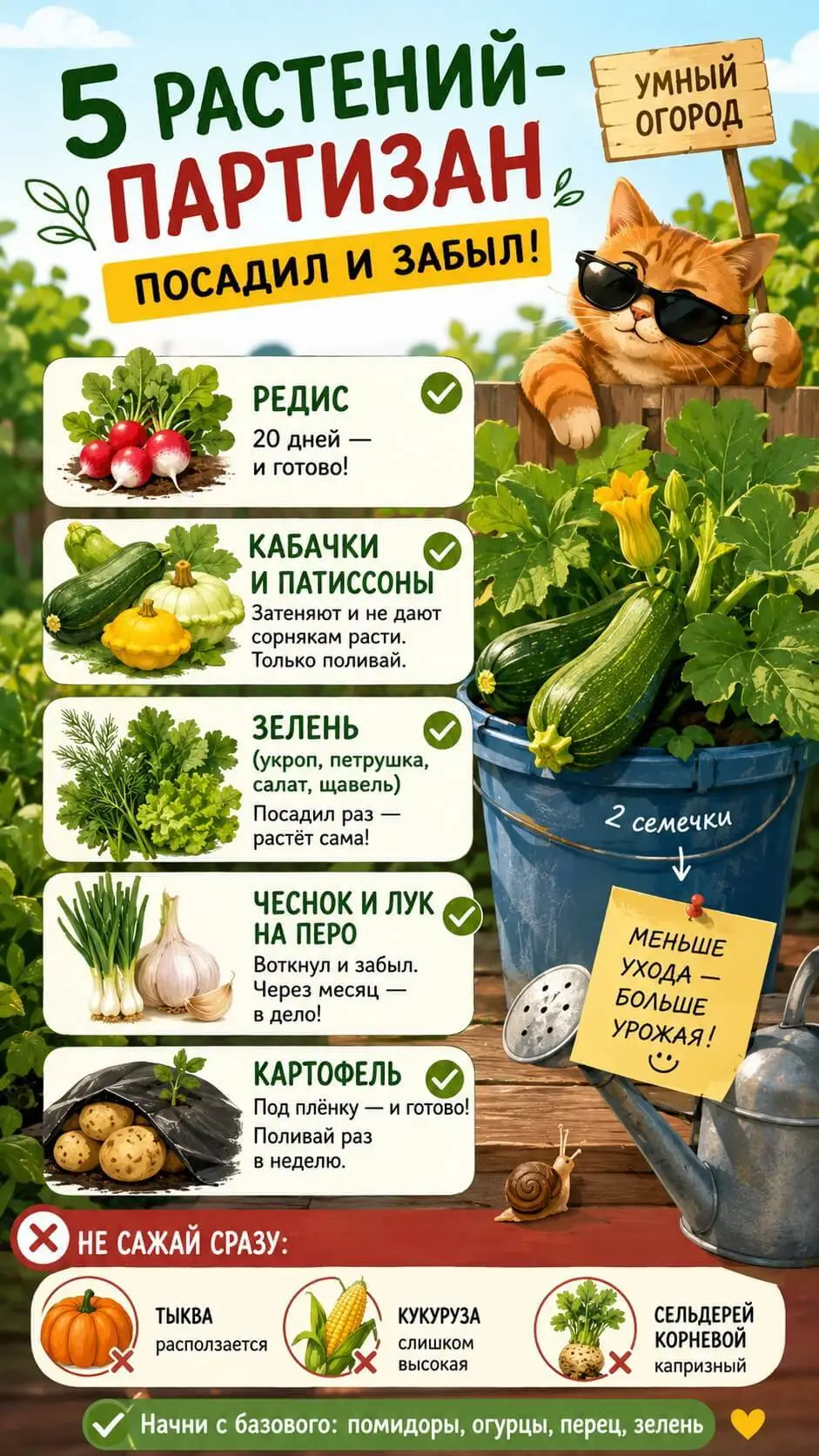 ТОП- растений для ленивых