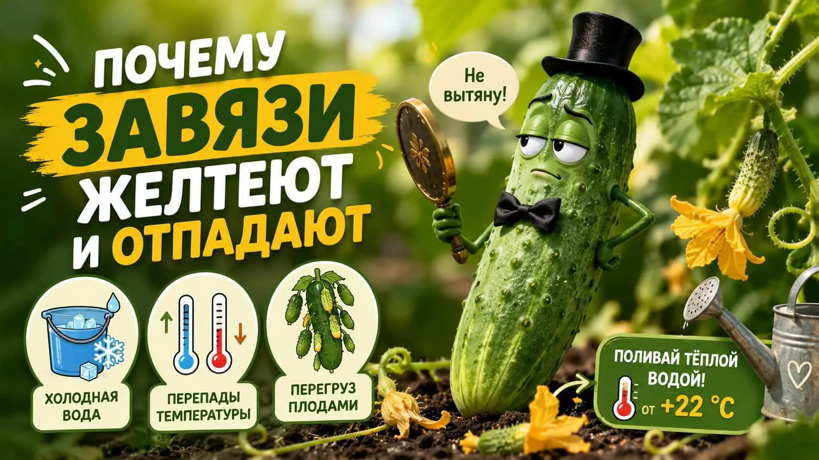 Почему завязи желтеют и отпадают
