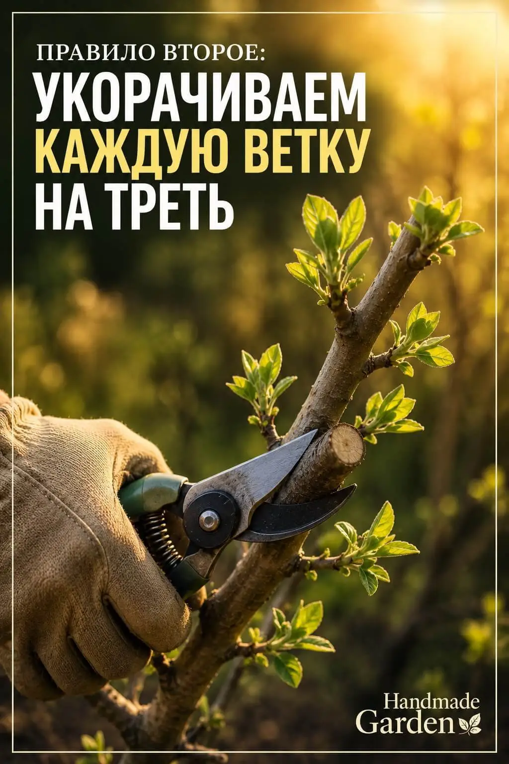 Правило второе: укорачиваем каждую ветку на треть