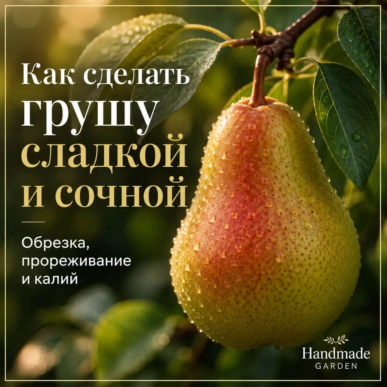 Как сделать грушу сладкой и сочной: обрезка, прореживание и калий