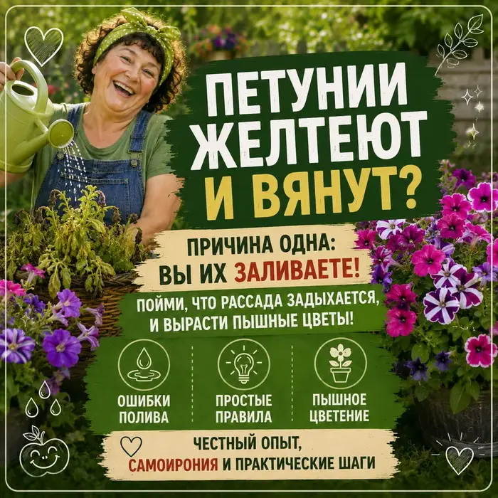  Не лейте воду, пока не прочитаете это: петунии и перелив