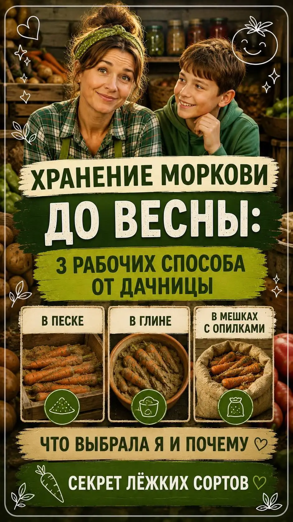 Хранение моркови до весны: три рабочих способа от дачницы