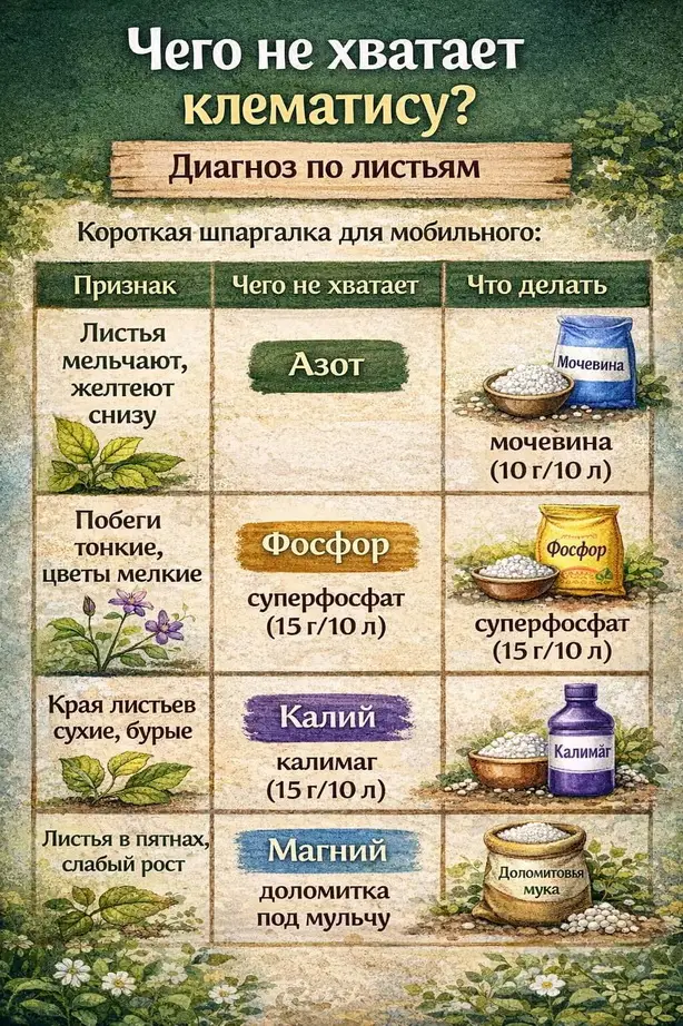 Удобрения для клематиса без ошибок