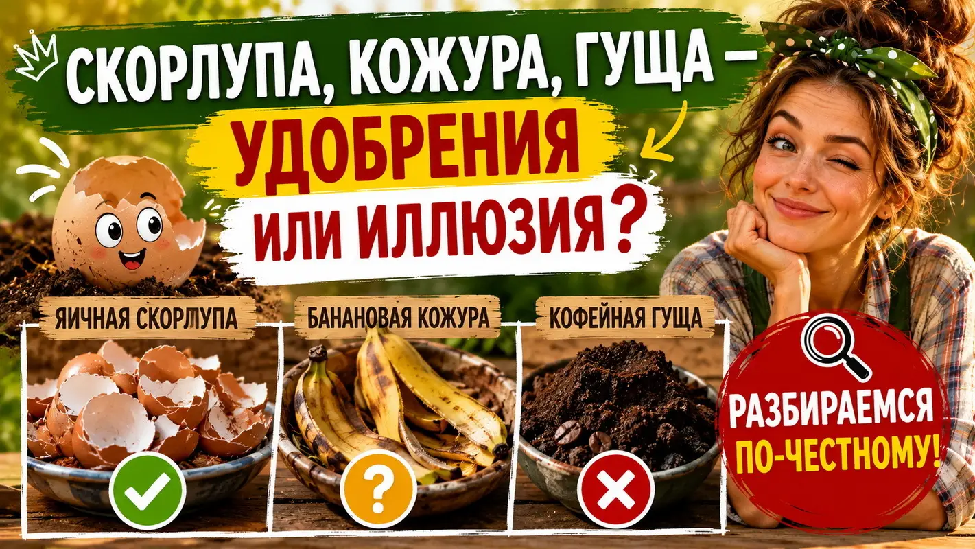 Яичная скорлупа, банановая кожура, кофейная гуща — удобрения или мусор?