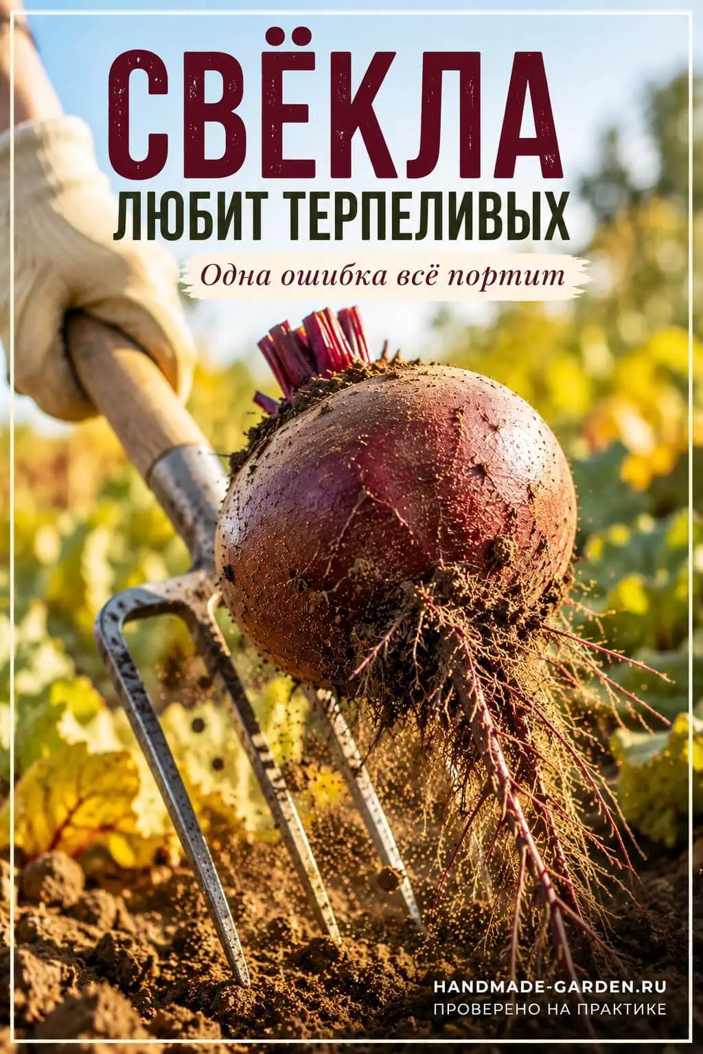 Свёклу выкапывают только в сухую погоду