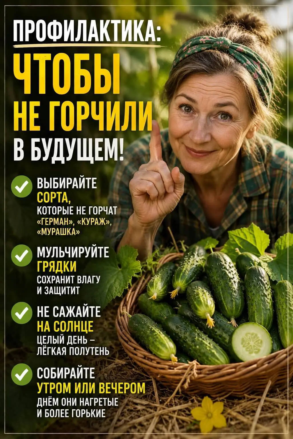 что делать, если огурцы горчат