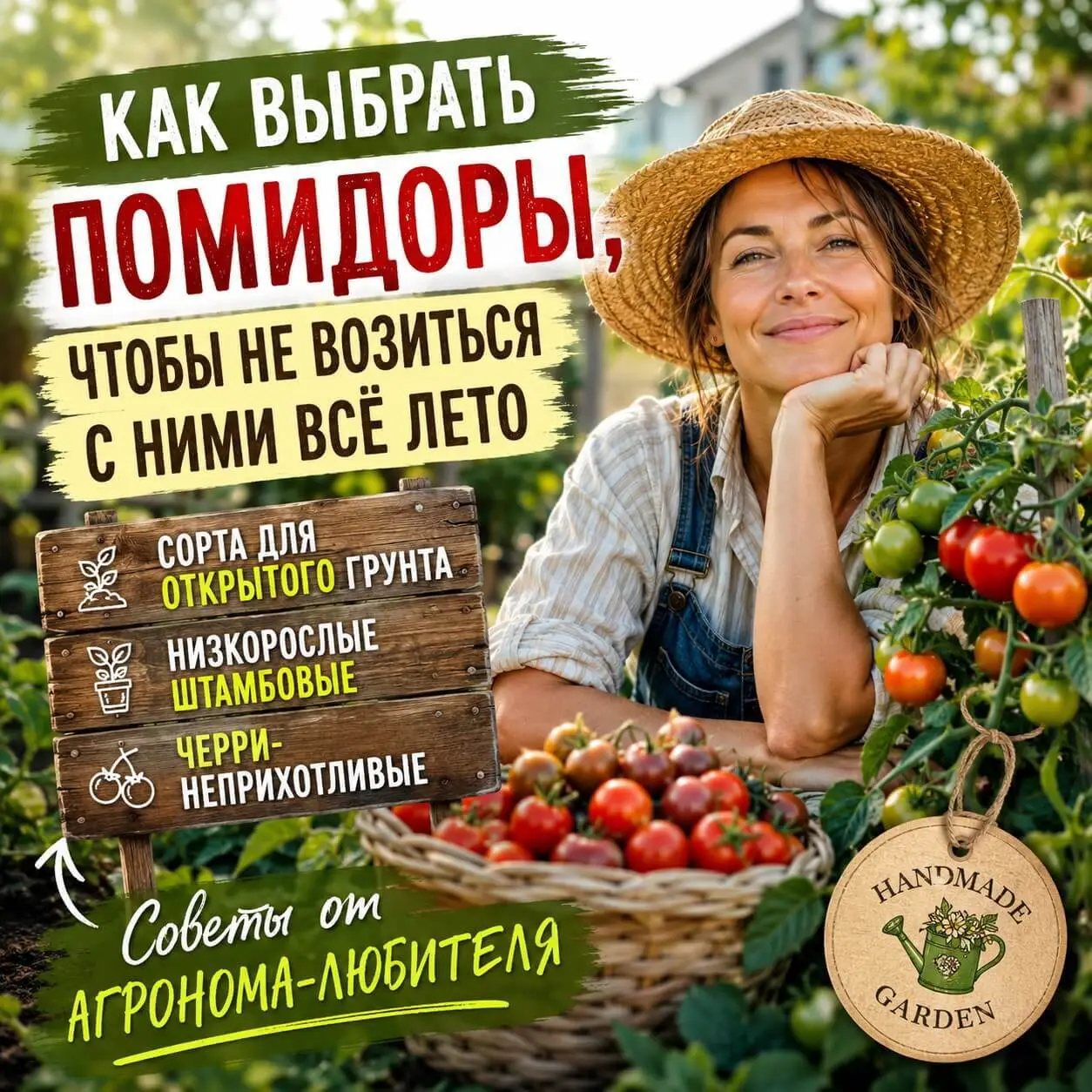 Томаты, которые растут сами: Секрет ленивого урожая без пасынкования