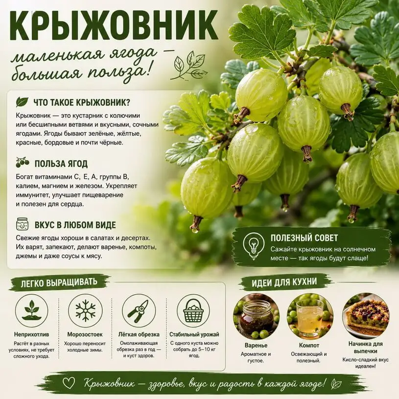 крыжовник без шипов