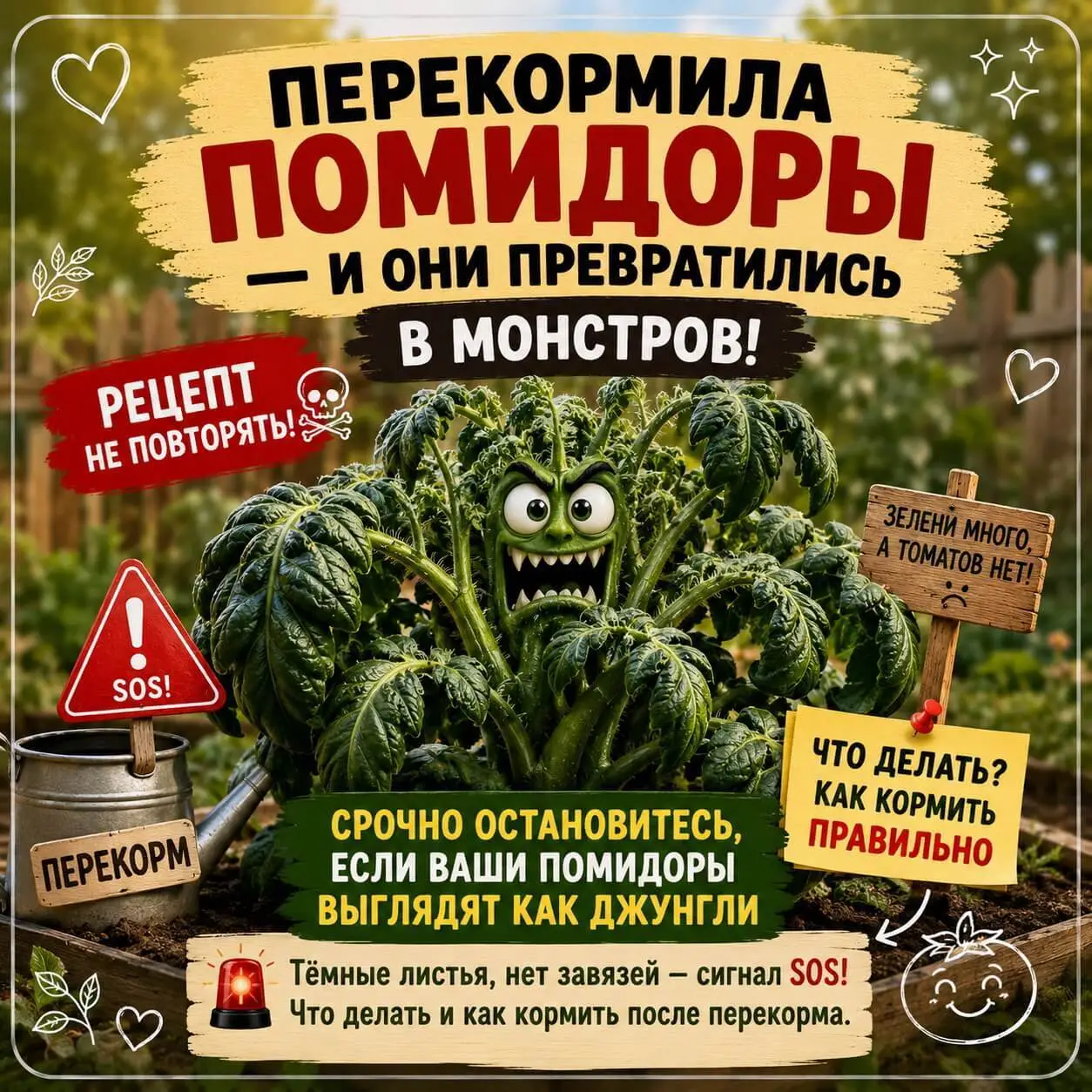 Я перекормила помидоры &mdash; и они превратились в монстров