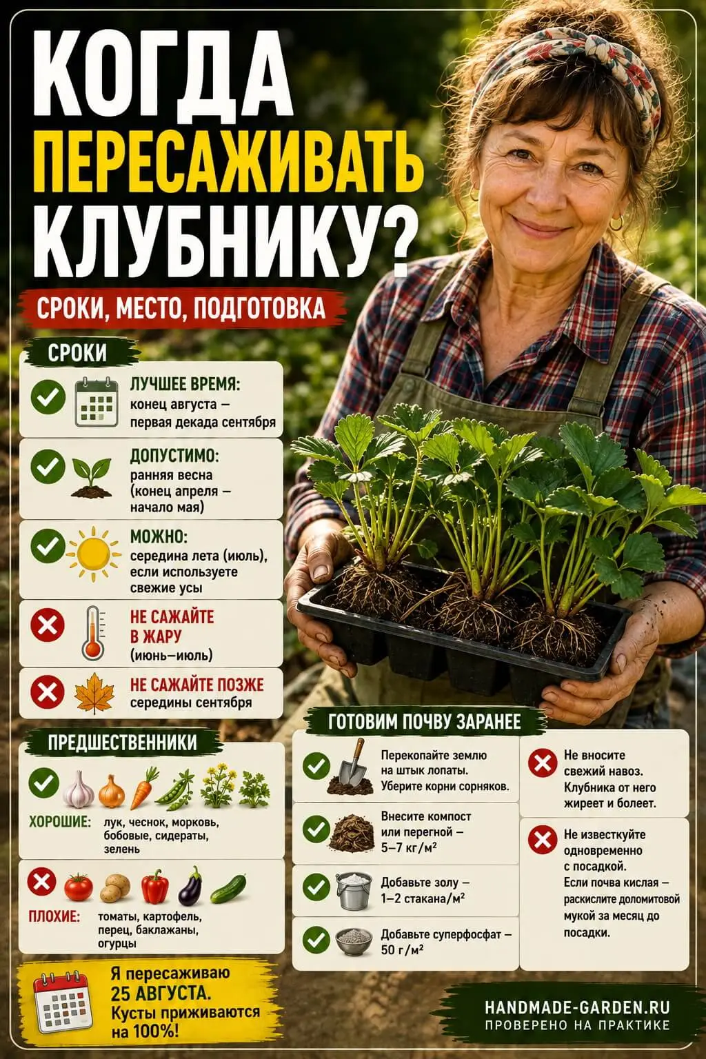 Пересадка клубники