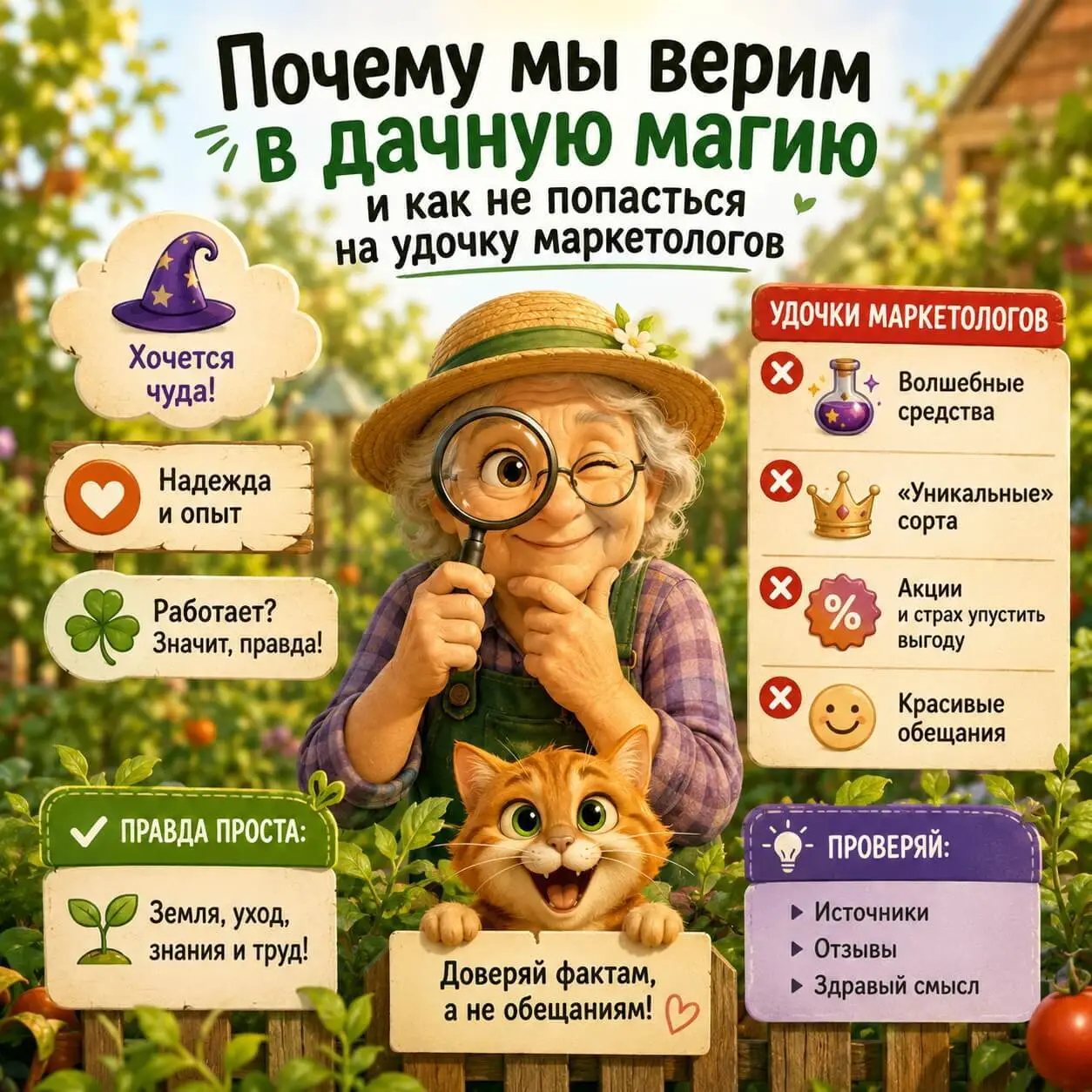 Сегодня разоблачаю дачную эзотерику без злобы, но с фактами.