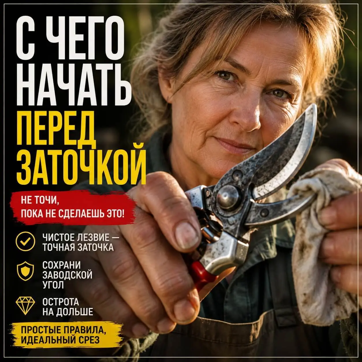 Заточка секатора