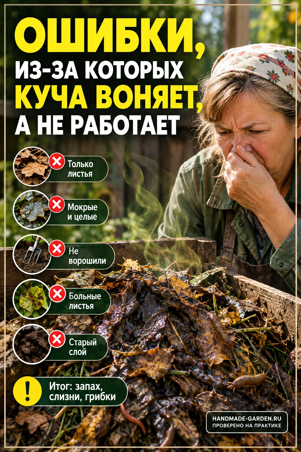 Ошибки, из-за которых компостная куча воняет, а не работает