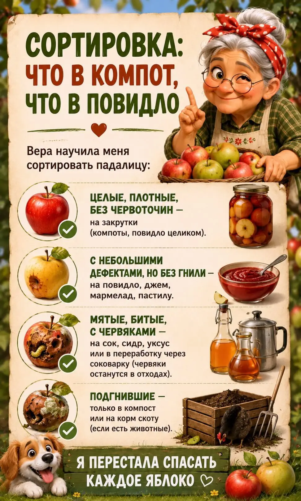 Сортировка: что в компот, что в повидло
