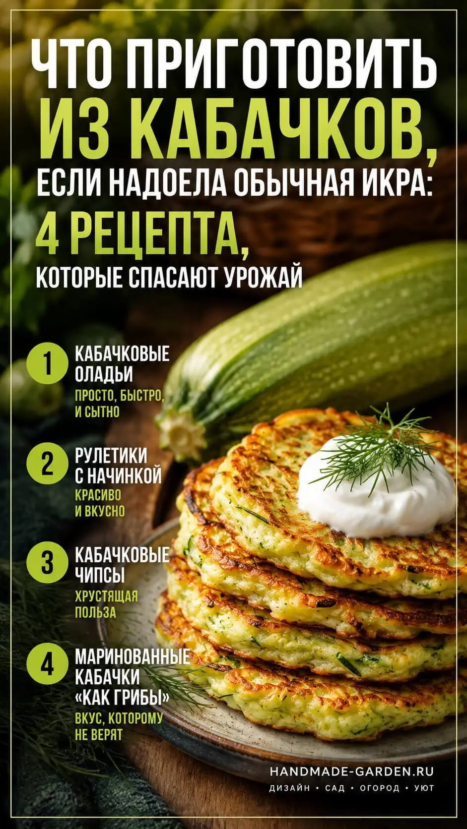 Что приготовить из кабачков