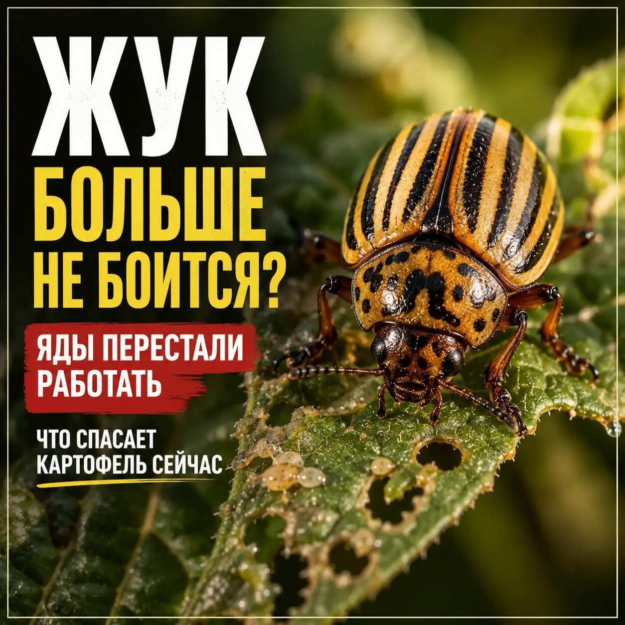 Биопрепараты работают на личинок, а не на взрослых колорадских жуков 