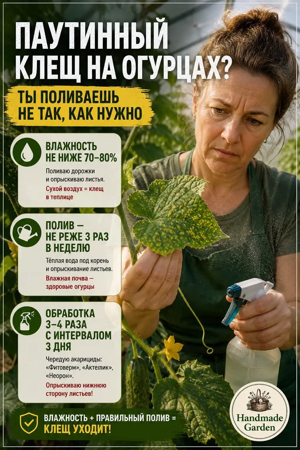 Паутинный клещ на огурцах