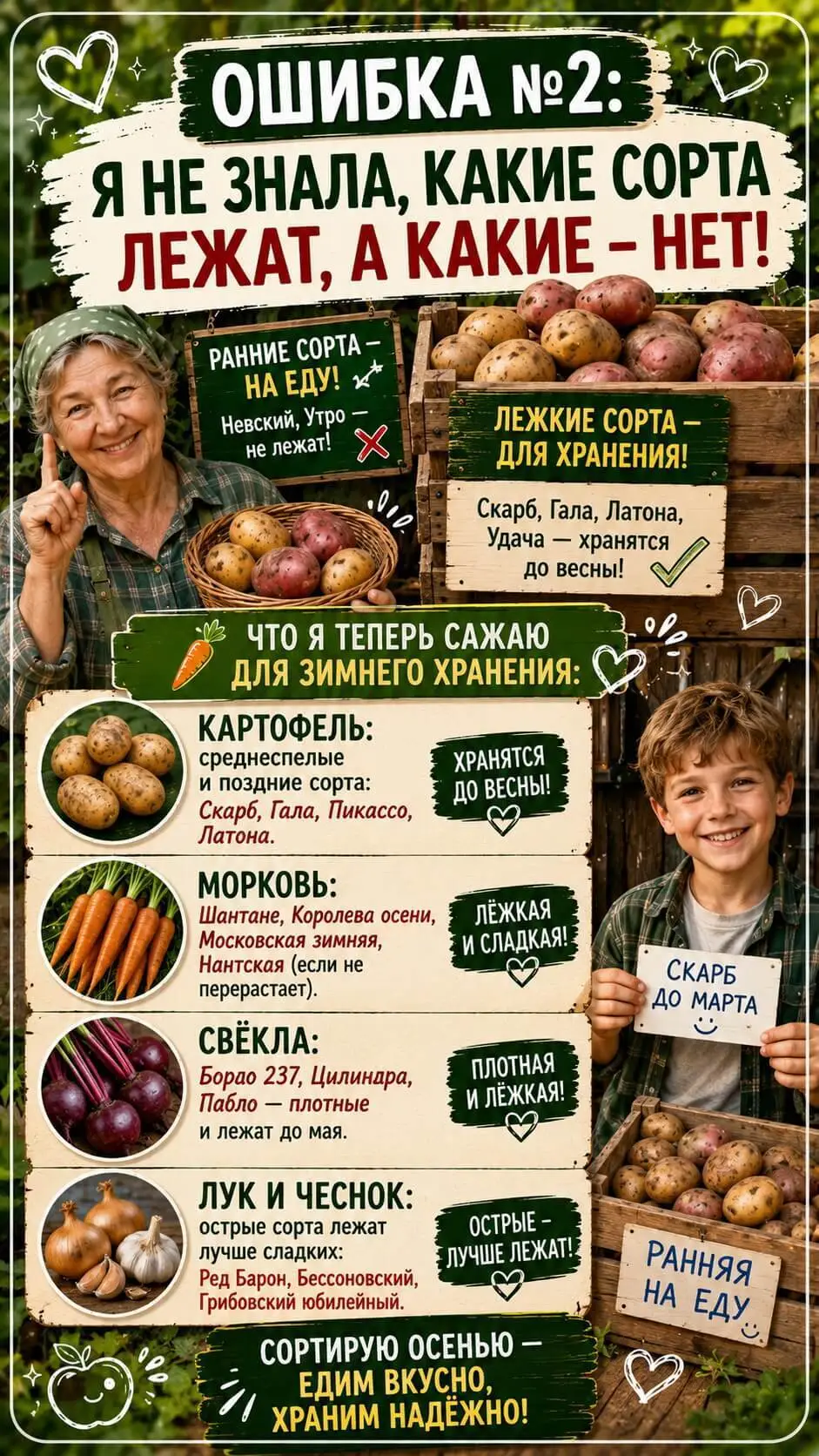 Ошибка вторая: я не знала, какие сорта лежат, а какие — нет
