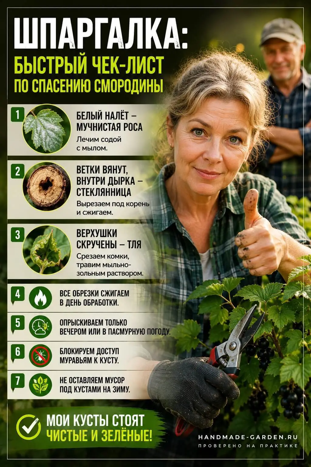 Чек-лист по спасению смородины