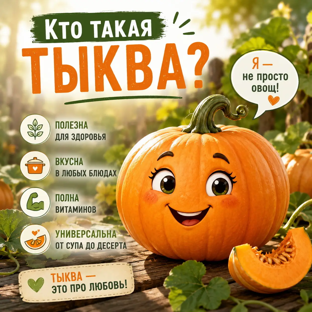 Кто такая тыква: овощ, который превращает огород в свою территорию