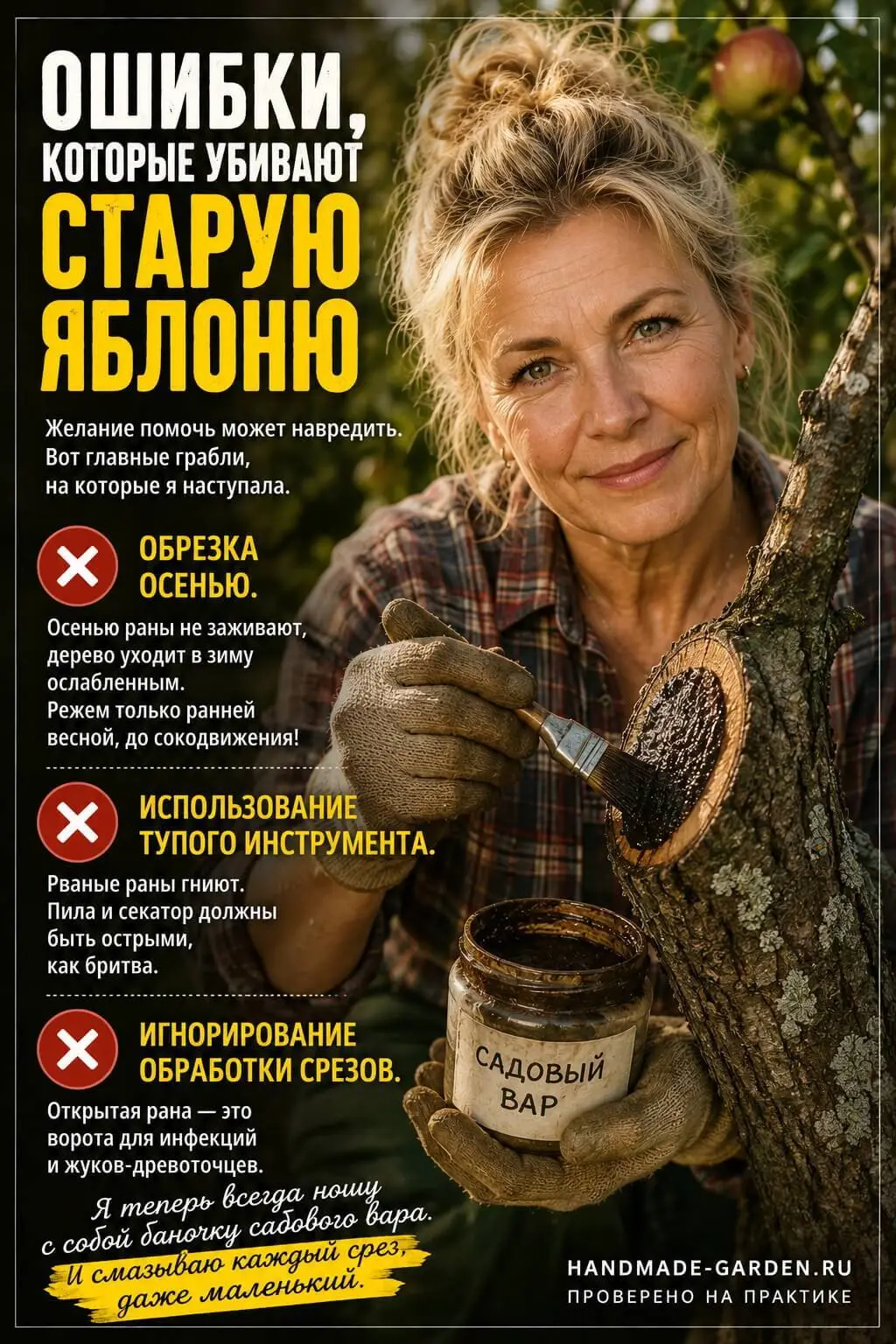 Ошибки, которые убивают старую яблоню