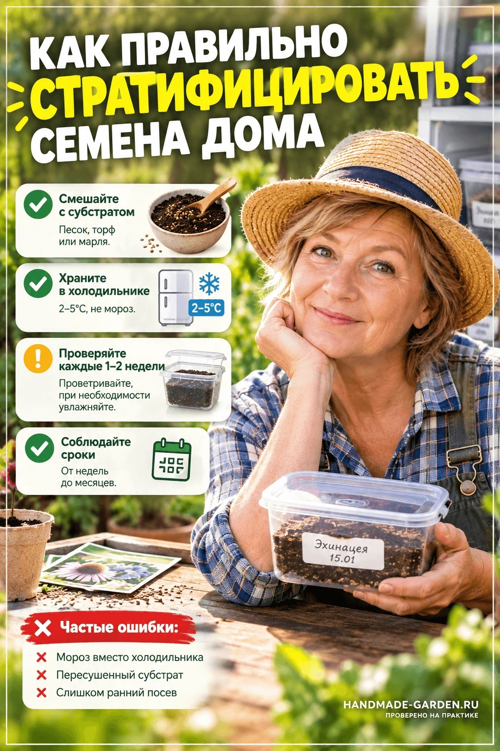 Как правильно стратифицировать семена дома