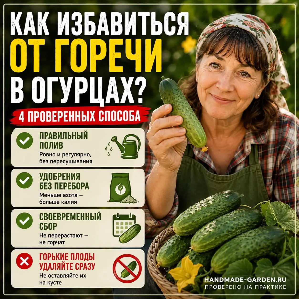 Почему огурцы горчат