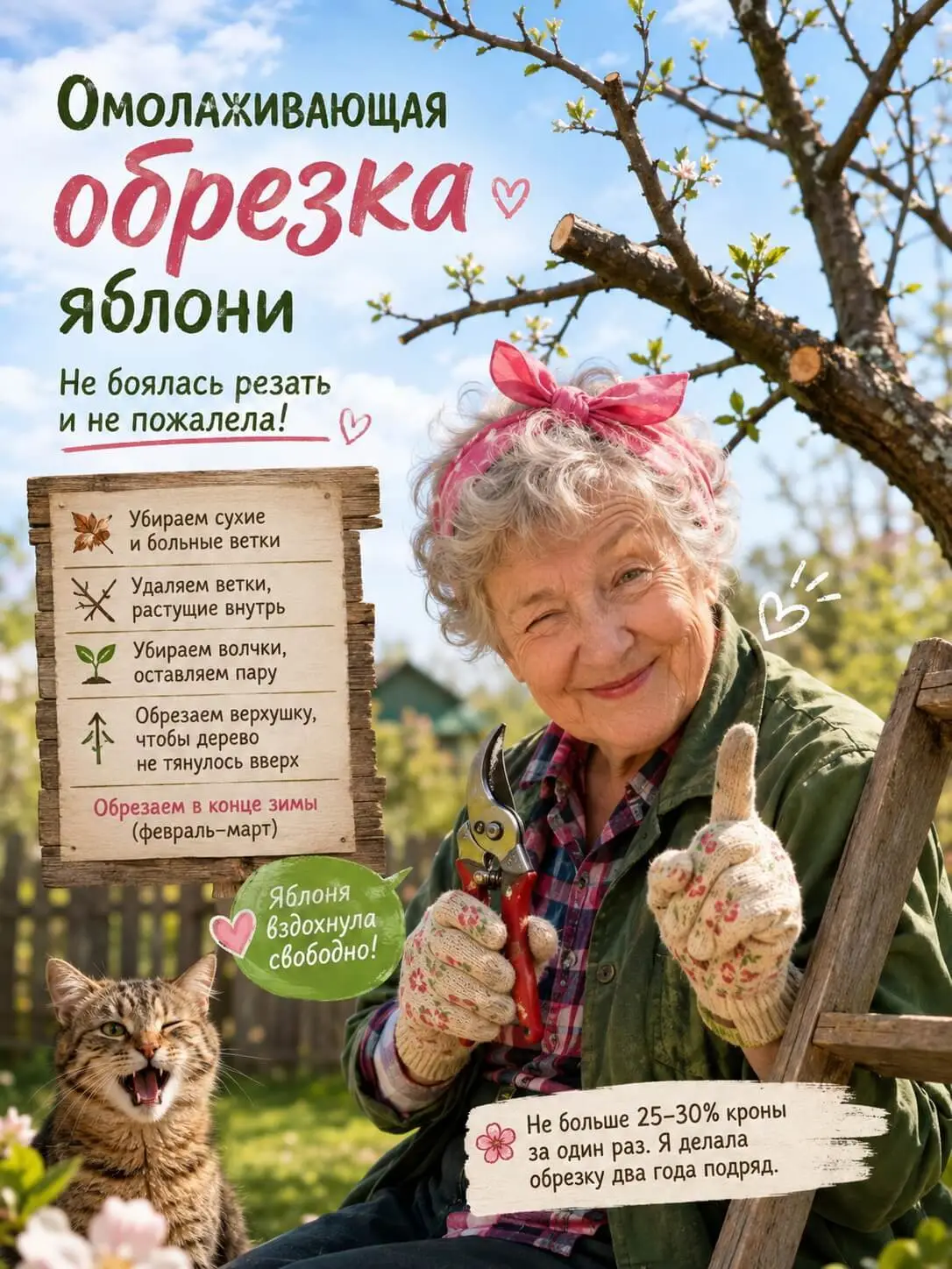 Формирование кроны: чтобы яблоки зрели