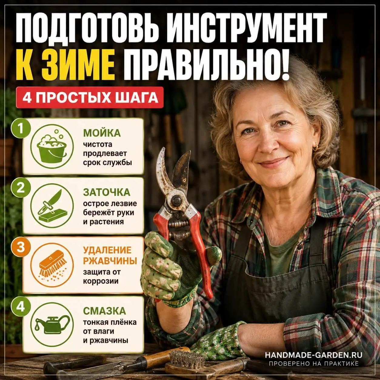 Шпаргалка: осенний уход за инструментом