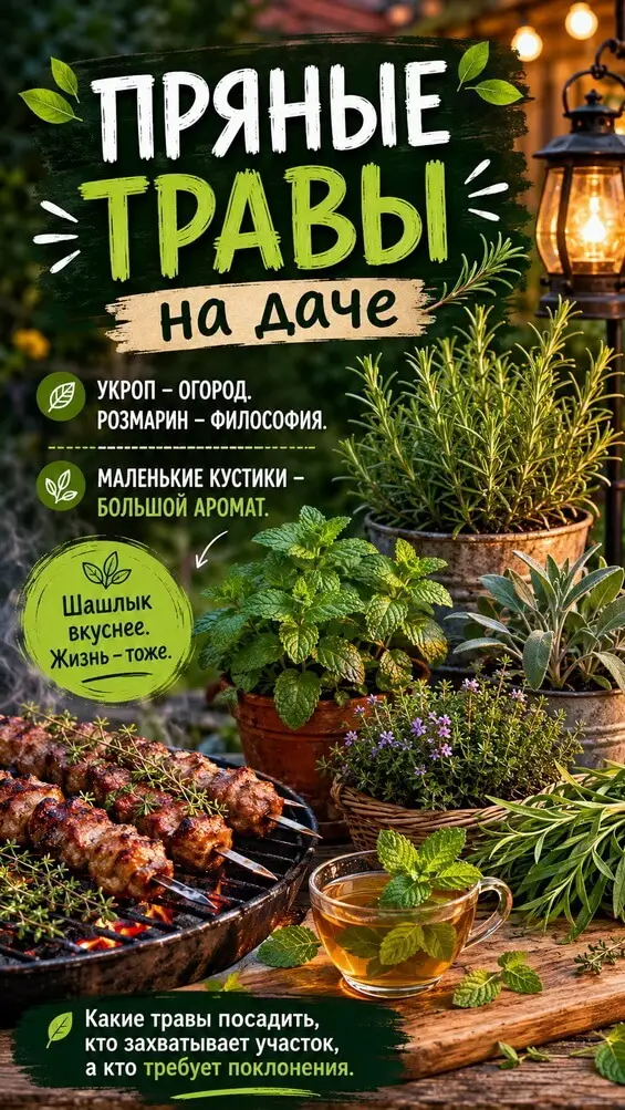 Дачные пряные травы