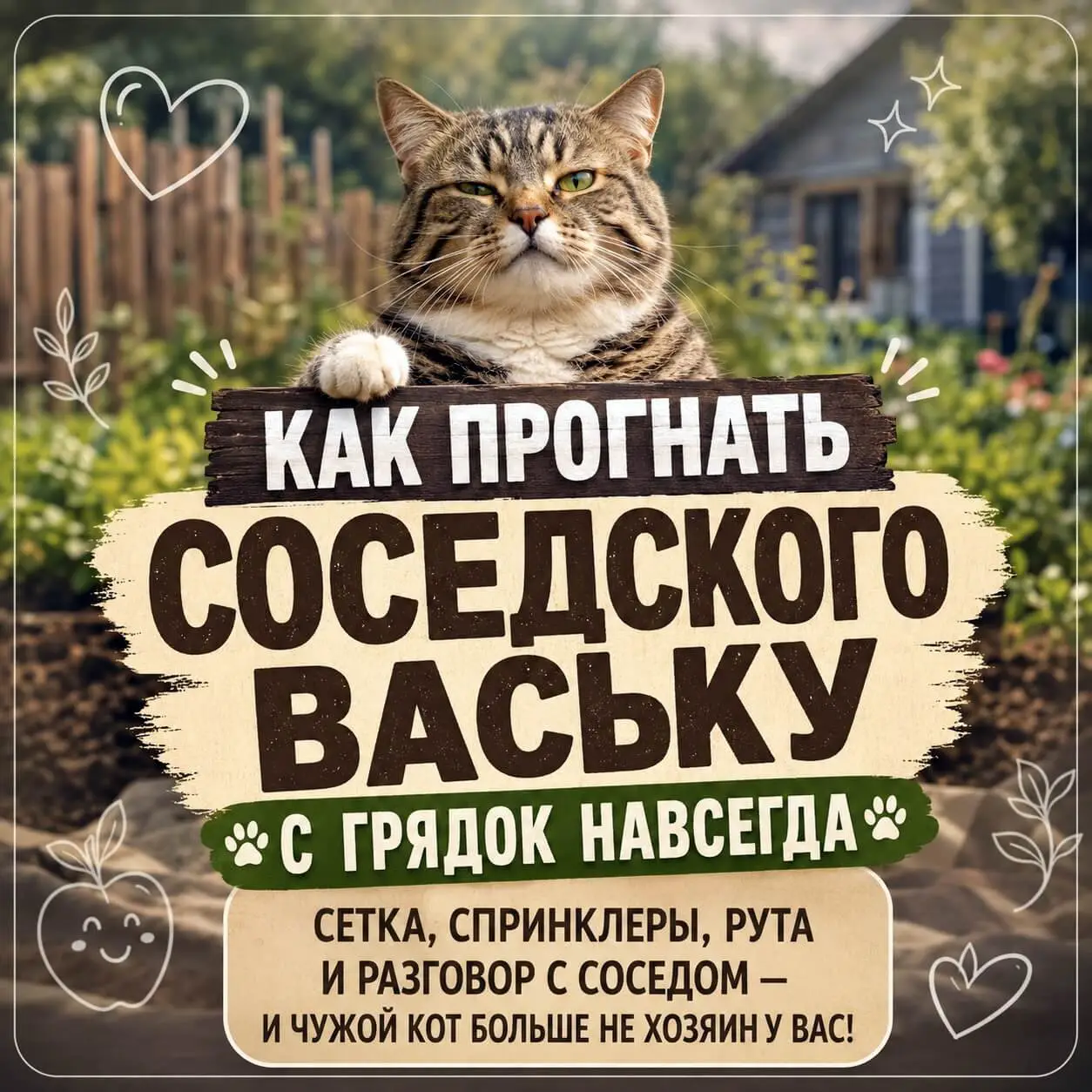 Кошка на огороде &mdash; не приговор. Как я научила Маньку уважать грядки