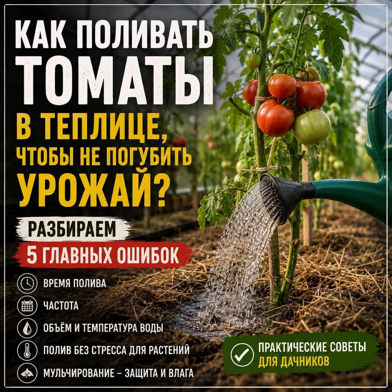 Томаты в теплице болеют и дают мелкие плоды?