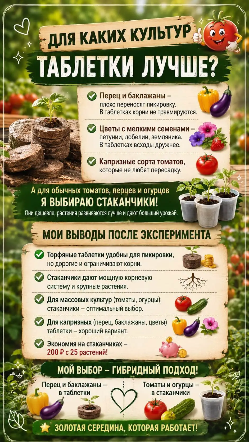 Для каких культур таблетки лучше