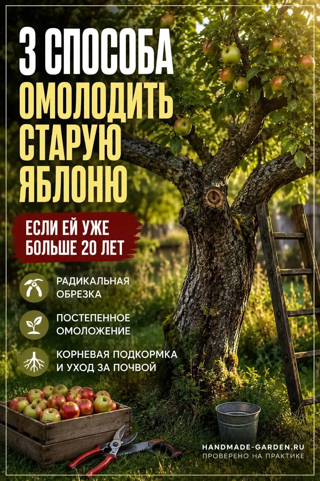 3 способа омолодить старую яблоню