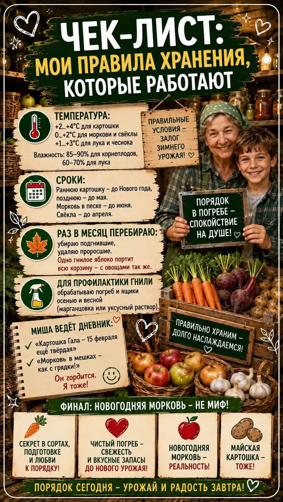 Чек-лист: мои правила хранения, которые работают