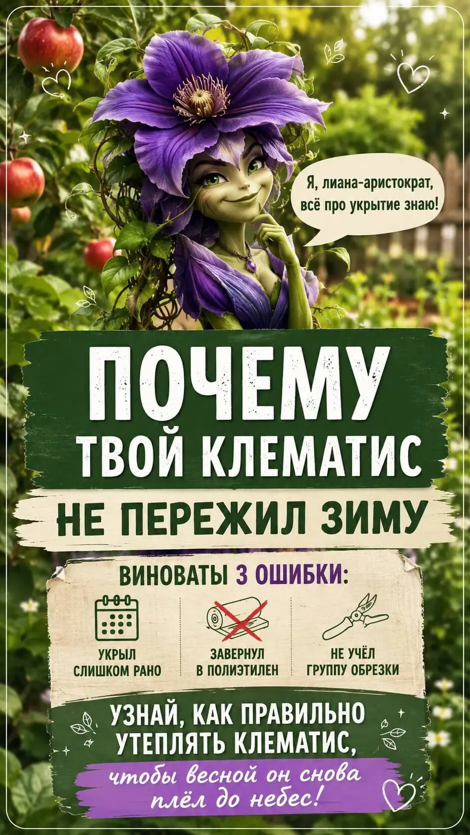 клематис не пережил зиму