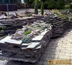 как сделать из шифера грядки