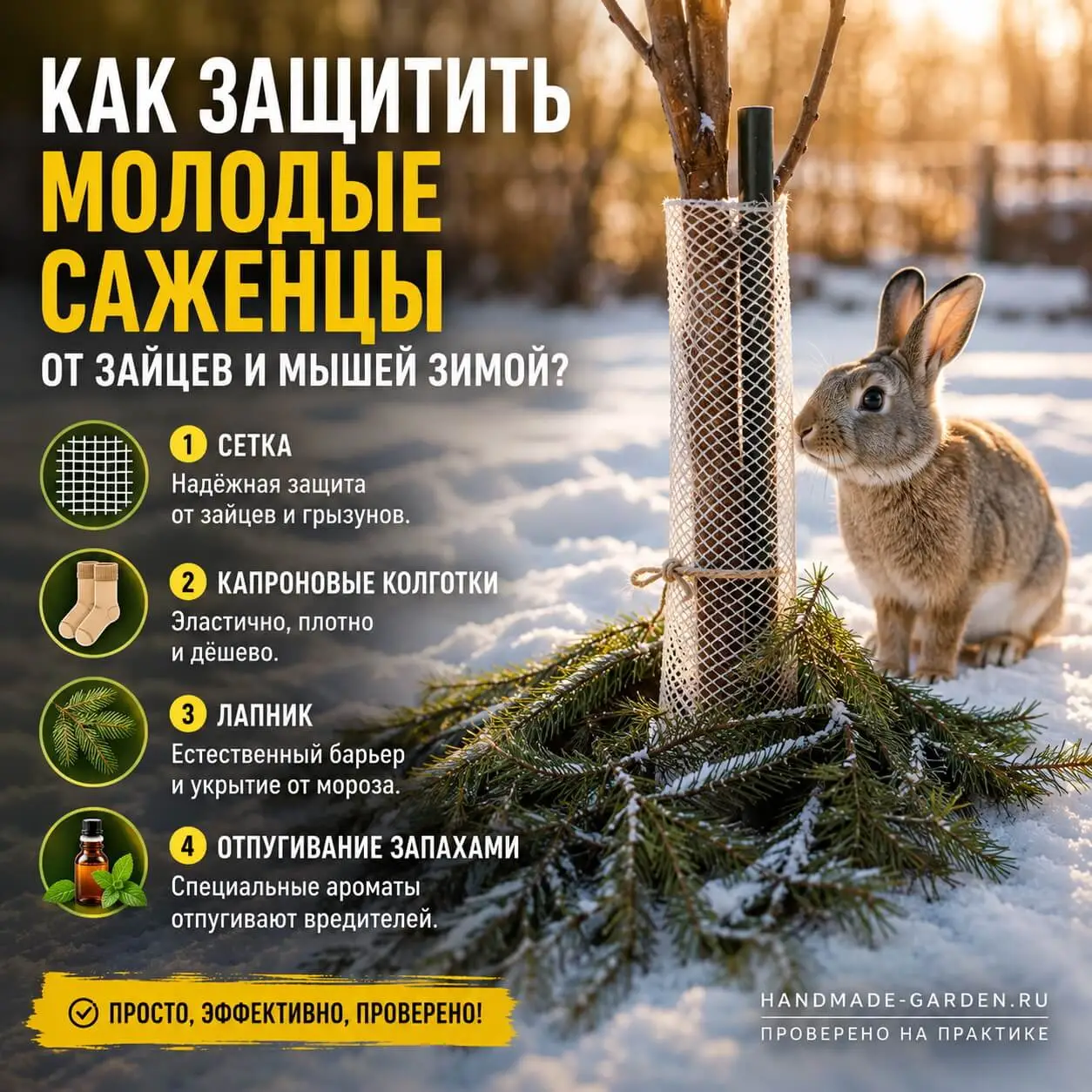 Чем обвязать саженцы на зиму, чтобы зайцы и мыши не погрызли кору: чек-лист