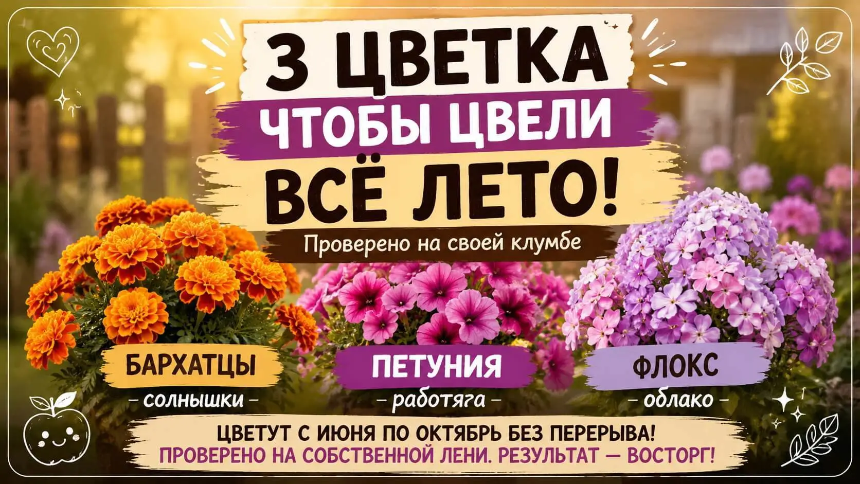 3 цветка для непрерывного цветения
