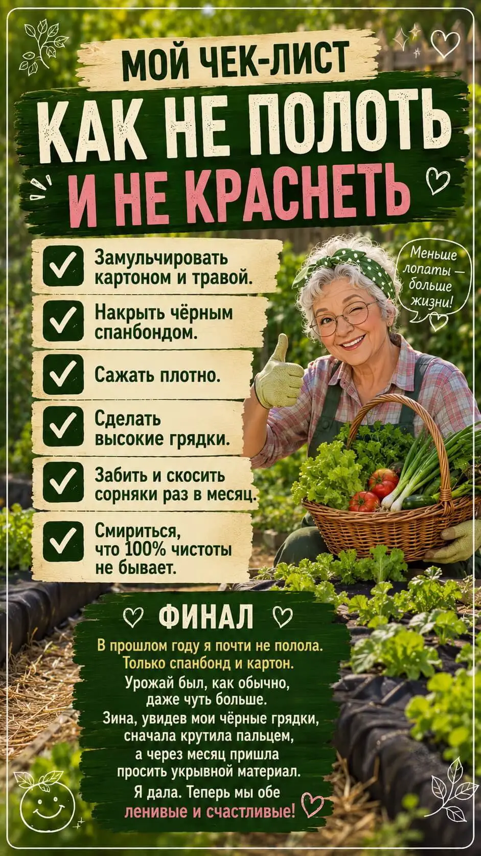 Как не полоть и не краснеть