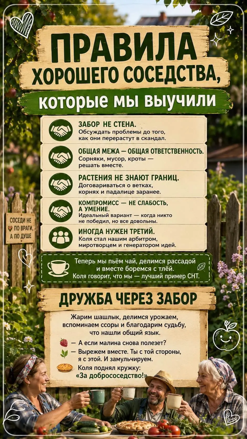 Правила хорошего дачного соседства