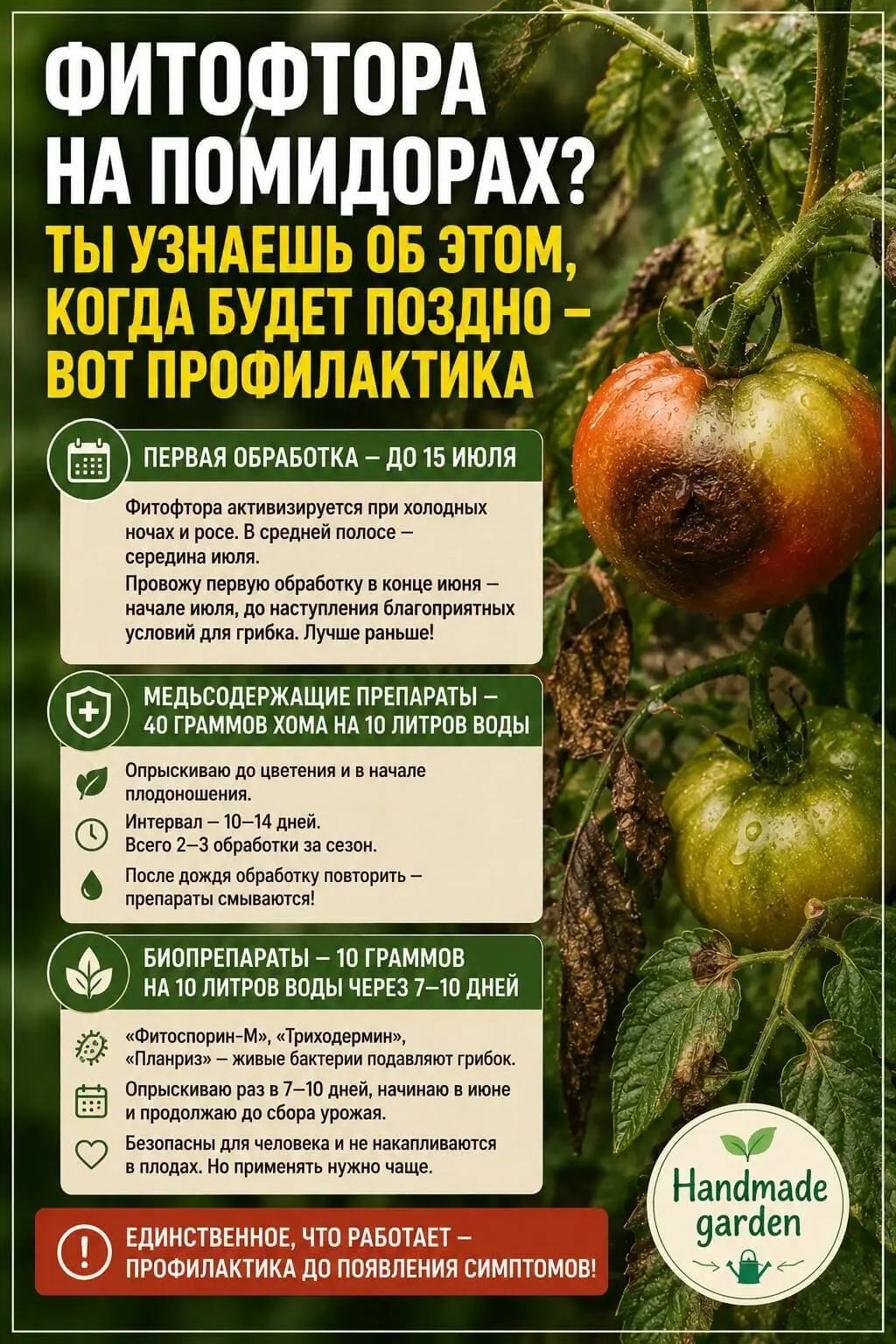 Фитофтора на помидорах