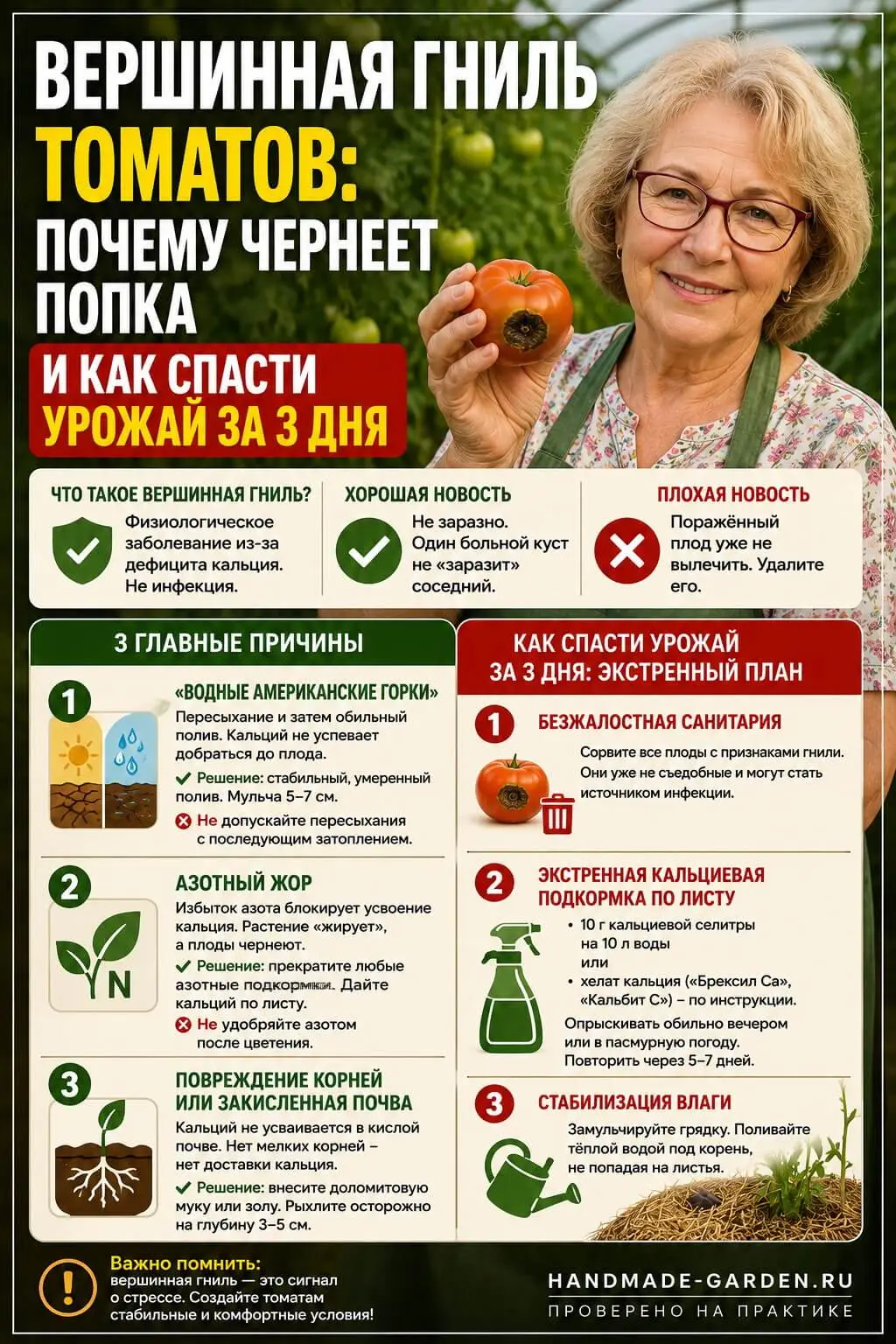 Вершинная гниль томатов: почему чернеет попка