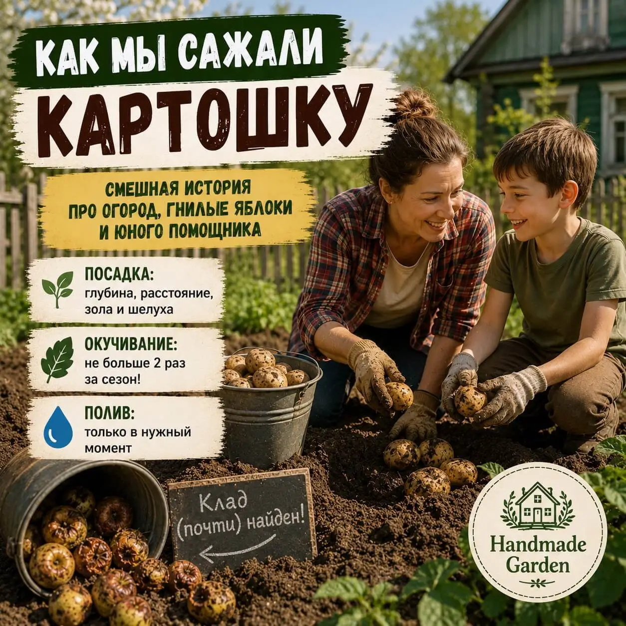Как мы с соседским мальчиком Серёжей сажали картошку и нашли клад