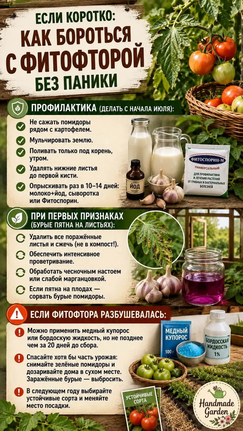 что делать при первых признаках фитофторы