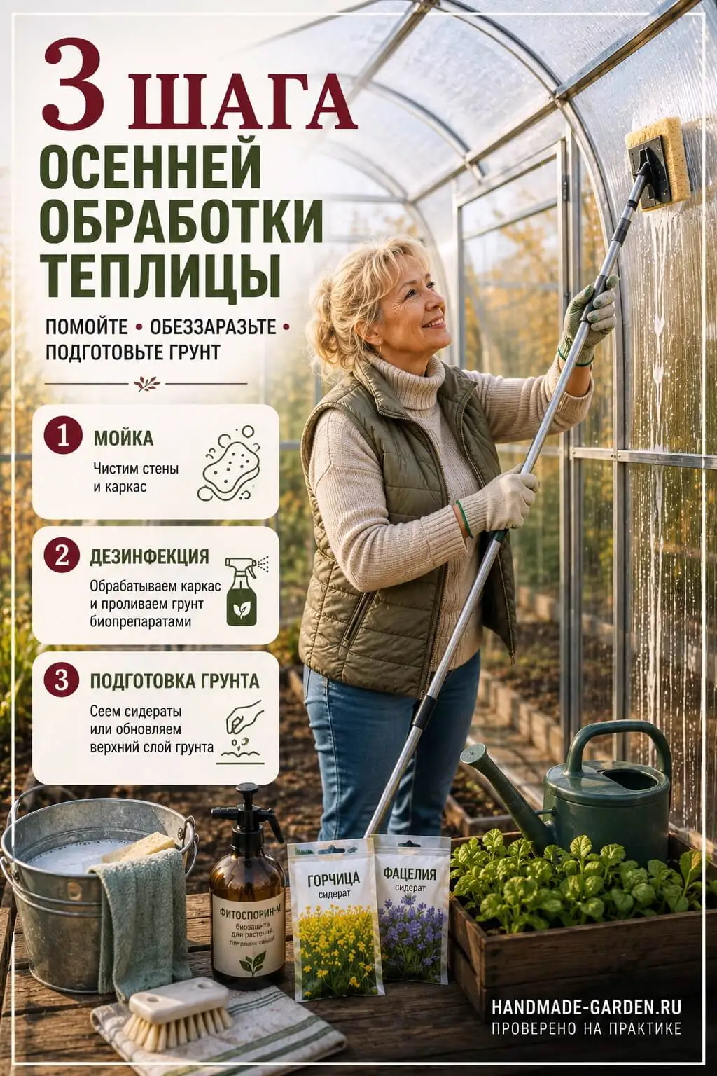 3 шага осенней обработки теплицы