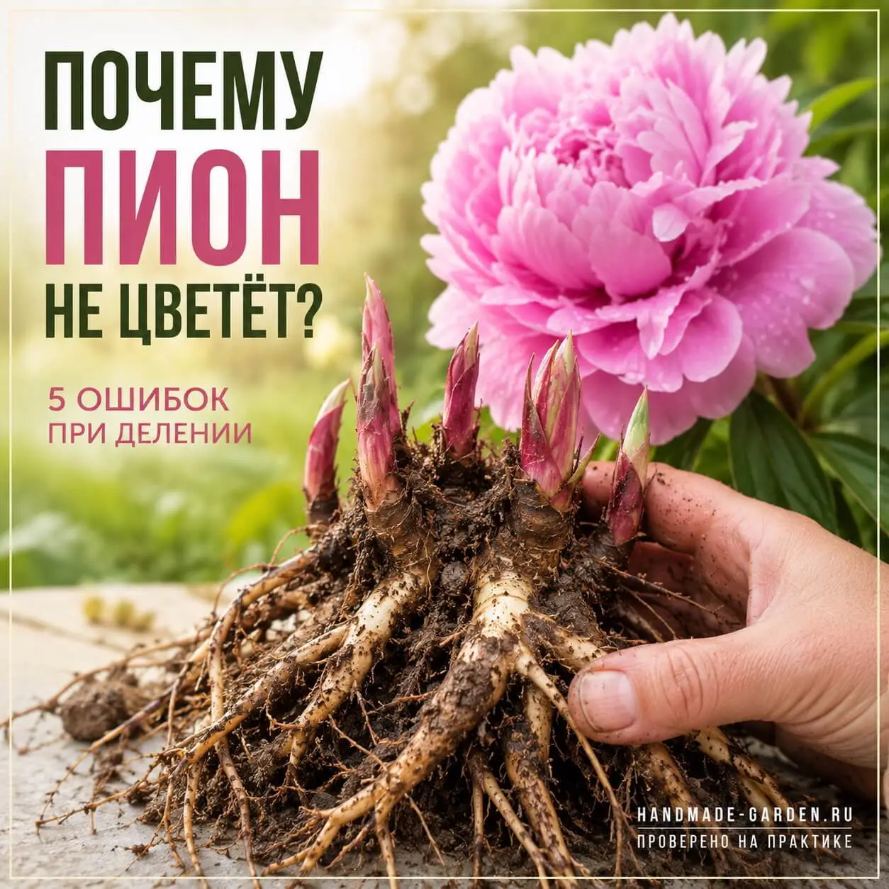 5 ошибок при делении пионов, которые губят корневище