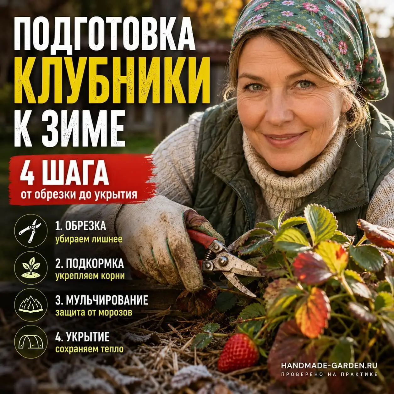 Подготовка клубники к зиме