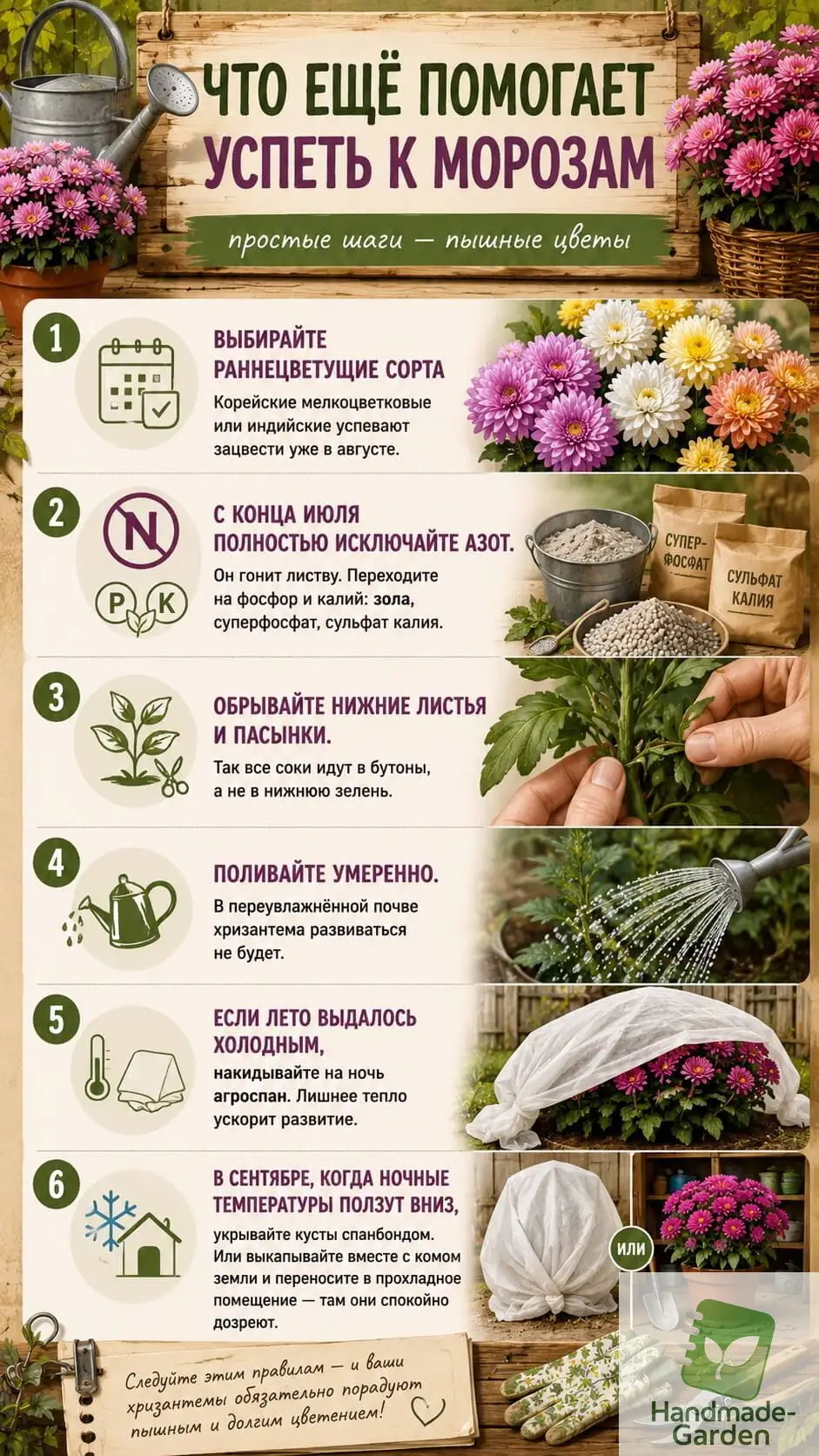 Мой эксперимент с хризантемами