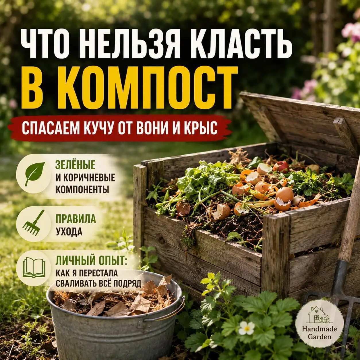 Компостная куча как чёрная дыра: Ошибки в компосте, которые я совершала 5 лет подряд